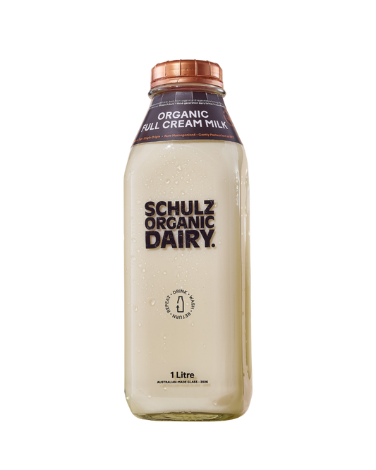 Schulz Organic Dairy - Glass Full Cream Milk 1lt