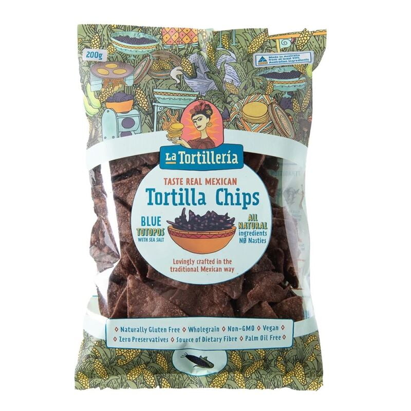 La Tortilleria Totopos Blue Chips 200g X 8 La Tortilleria Totopos Blue Chips 200g X 8